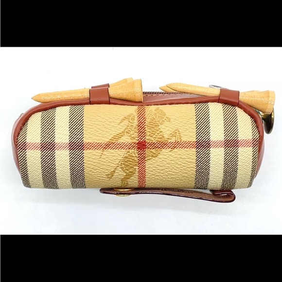 Auth Burberry Nova Check Brown Golf Ball Pin Marker Pouch with box - Picture 11 of 11